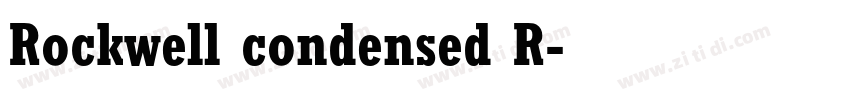 Rockwell condensed R字体转换